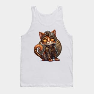 Steampunk Cat cat Tank Top